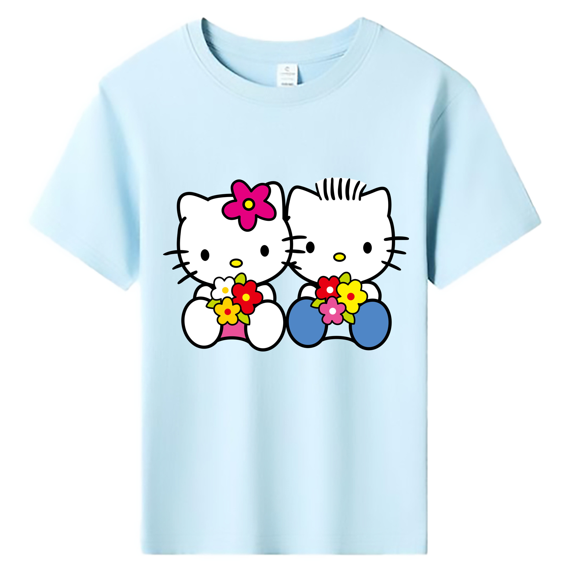 （画像用） Hello Kitty ハローキティ 綿100％キッズTシャツ（フロントプリント）